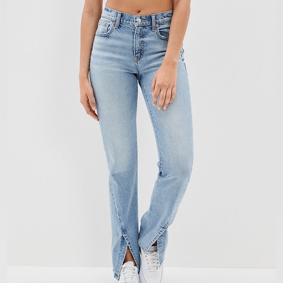 amercian eagle 90s split hem bootcut jeans - Picture 1 of 8